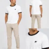 1_conv White*Black Quizas- Round Neck T-Shirt