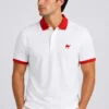 2_conv Red Collar Quizas-HoneyCombed Polo Shirt