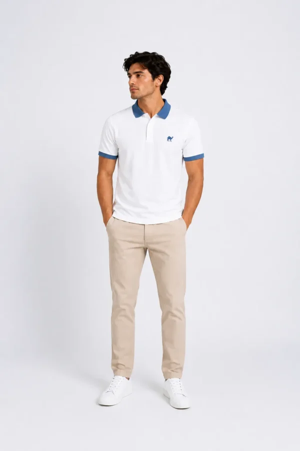 Baby Blue Collar Quizas-HoneyCombed  Polo Shirt (Copy)