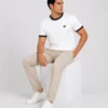 4_conv White*Black Quizas- Round Neck T-Shirt