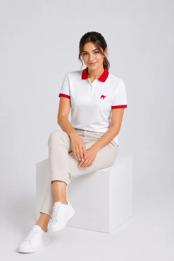 Red Collar Quizas-HoneyCombed  Polo Shirt (Copy)