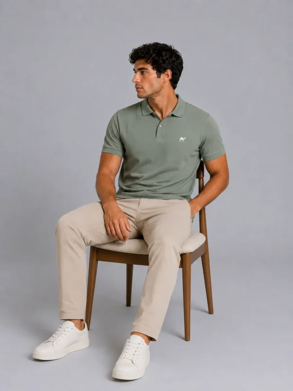 4_conv olive Polo Shirt