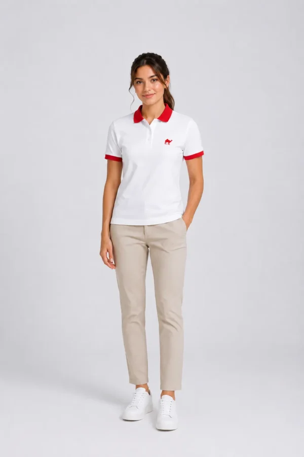 Red Collar Quizas-HoneyCombed  Polo Shirt (Copy)