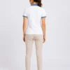 5_conv cuff Blue Polo Shirt For Women
