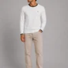 6_conv White*Gold Quizas- Round Neck T-Shirt