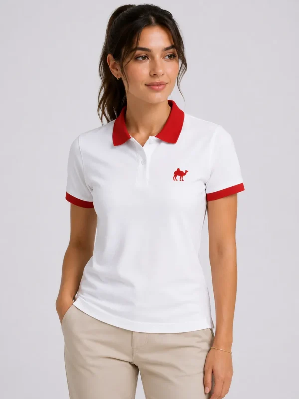 Red Collar Quizas-HoneyCombed  Polo Shirt (Copy)