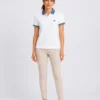 6_conv cuff Blue Polo Shirt For Women