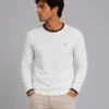 7_conv White*Gold Quizas- Round Neck T-Shirt