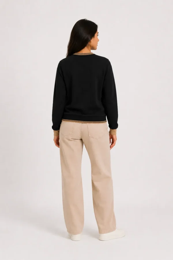 Black*Gold Quizas- Round Neck T-Shirt (Copy)