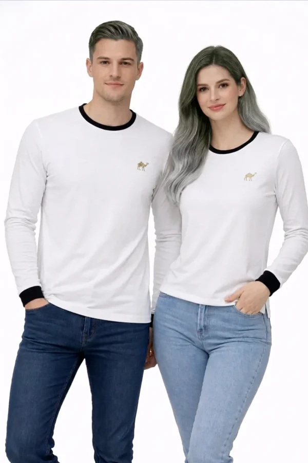 White*Gold Quizas- Round Neck T-Shirt