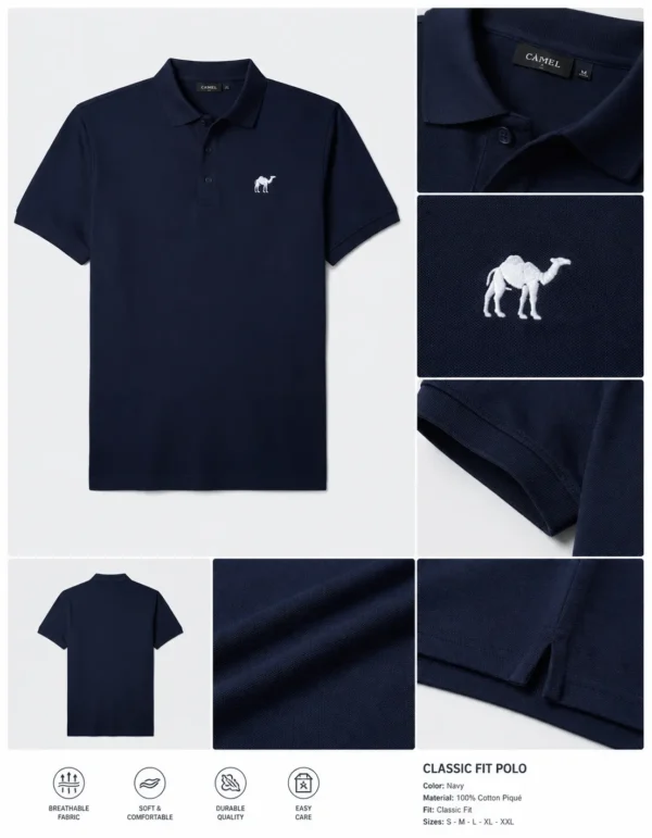 navy blue Quizas-Dry fit Polo Shirt (Copy)