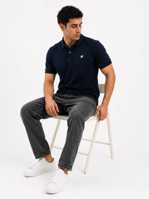 man 1_conv navy blue Quizas-Dry fit Polo Shirt